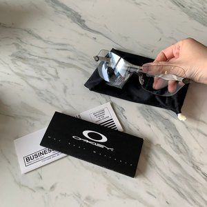 Early 2000 Oakley Dartboard White Camo Titanium Clear sunglasses